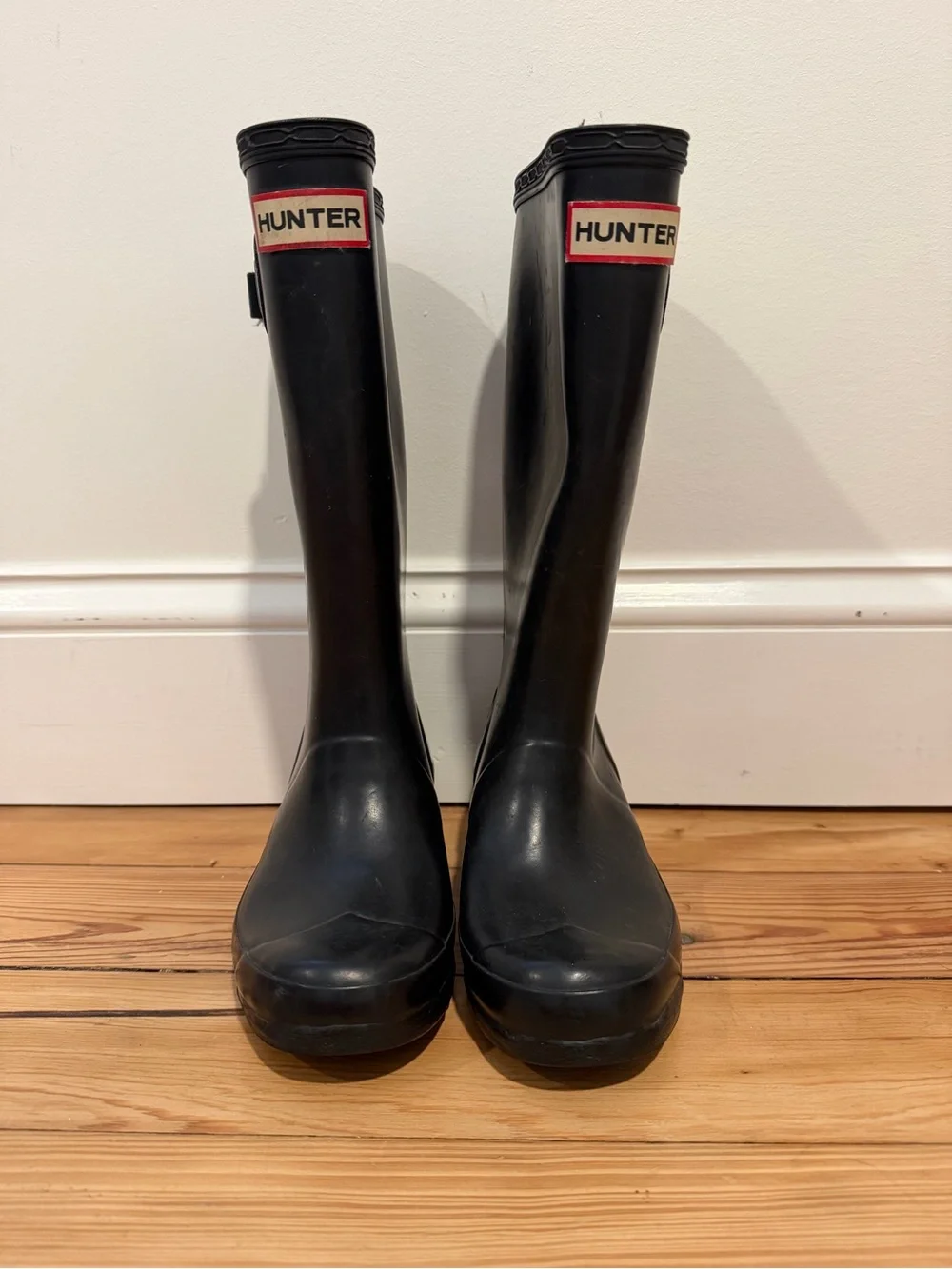 Hunter Black Knee-High Rubber Rain Boots